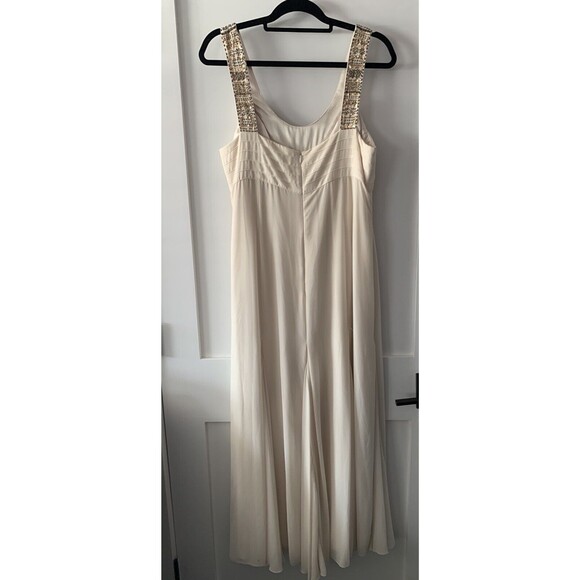 Amanda Wakeley Women Dress 16 Beige  Goddess Dress Wrap Shaw Wedding Elements - Picture 5 of 10